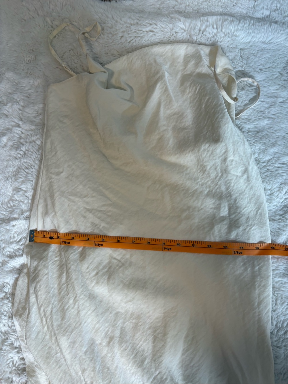 Topshop Ivory Satin Lined Midi Slip Dress — Size M - Picture 8 of 9